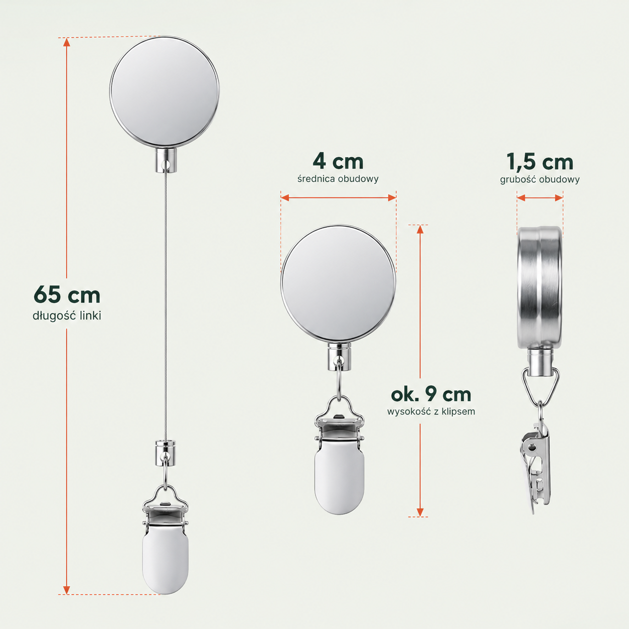Uchwyt PodRęką z linką rozwiniętą do 65 cm